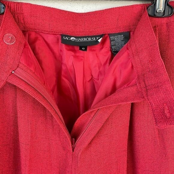 NWT Sag Harbor Red Matching Dress Jacket & Slacks - Picture 11 of 14